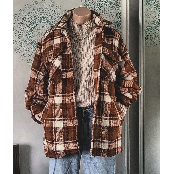 🆕️The Amelia// Cinnamon fleece shacket - Picture 3 of 4